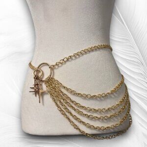 Gold Multilayer Chain Belt / Body Jewelry